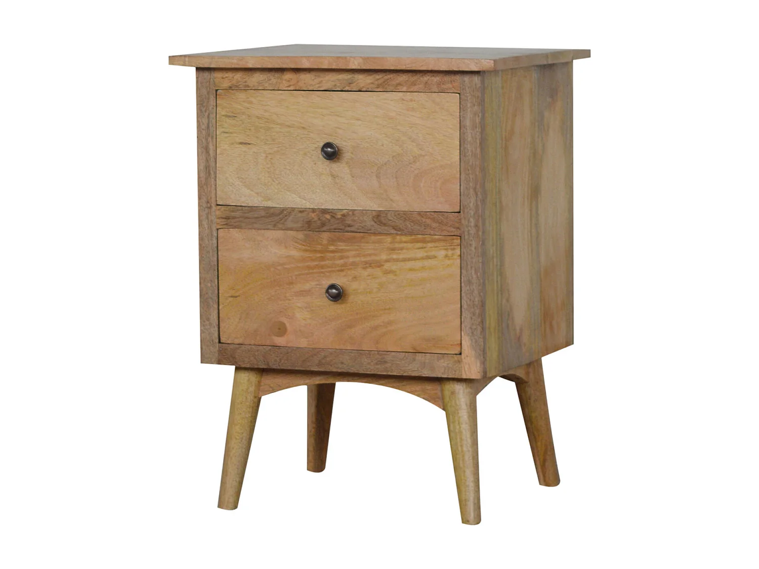 Artisan Furniture Solid Wood Nordic Style Bedside with 2 Drawers