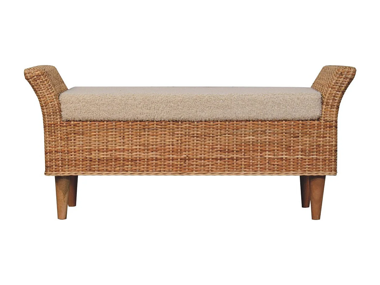 Artisan Furniture Solid Wood Riviera Woven Bench