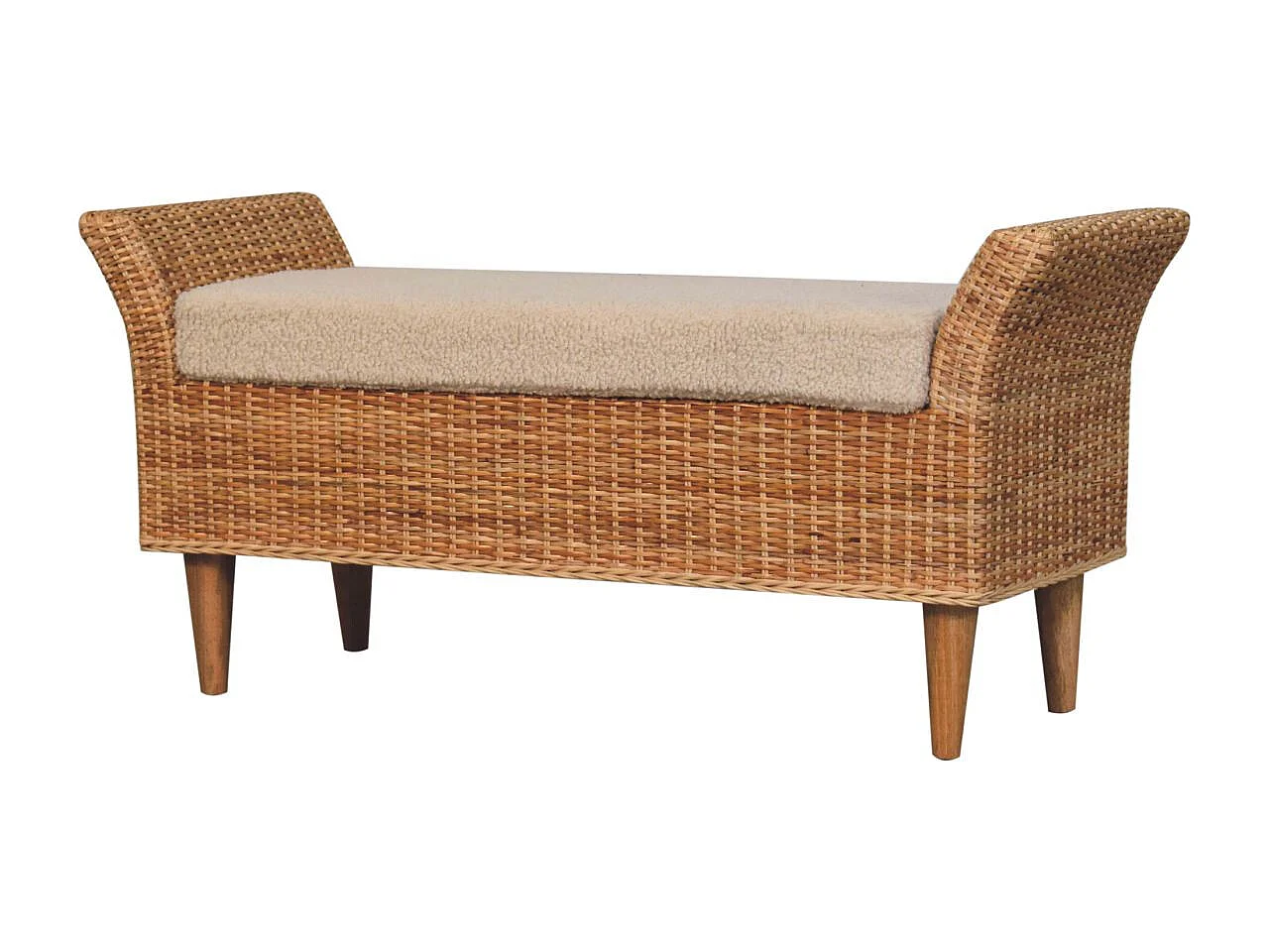 Artisan Furniture Solid Wood Riviera Woven Bench