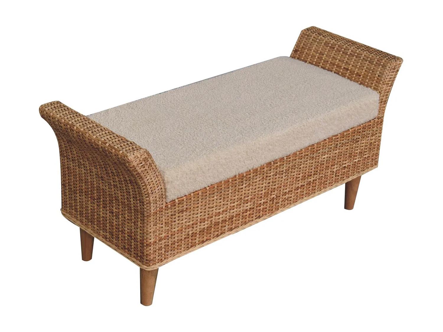 Artisan Furniture Solid Wood Riviera Woven Bench