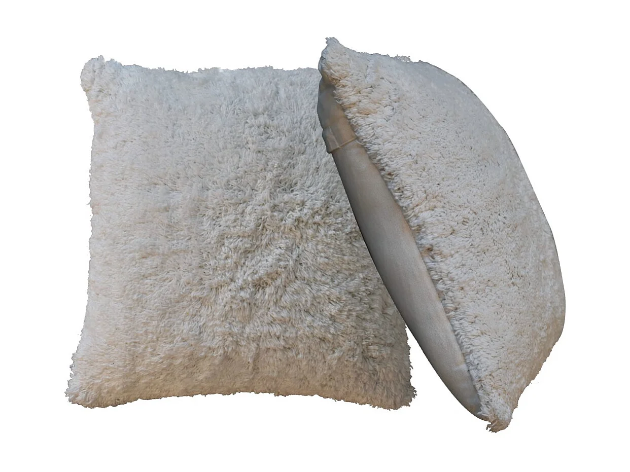 Artisan Furniture Solid Wood Fluffy Cushion Set of 2 - Cream