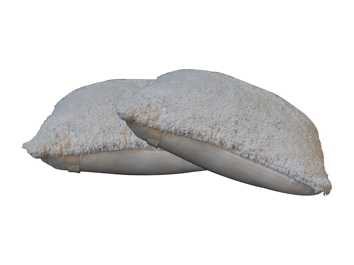 Artisan Furniture Solid Wood Fluffy Cushion Set of 2 - Cream