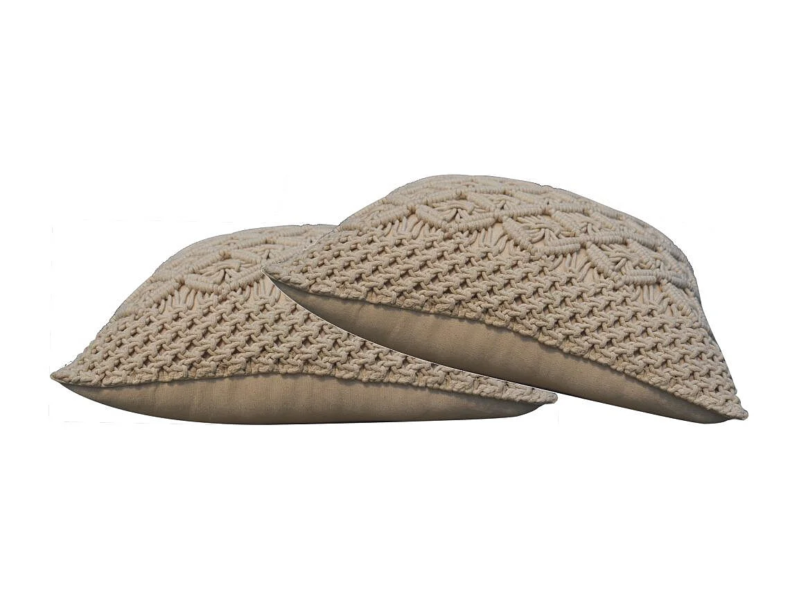 Artisan Furniture Solid Wood Lira Cushion Set of 2 - Cream