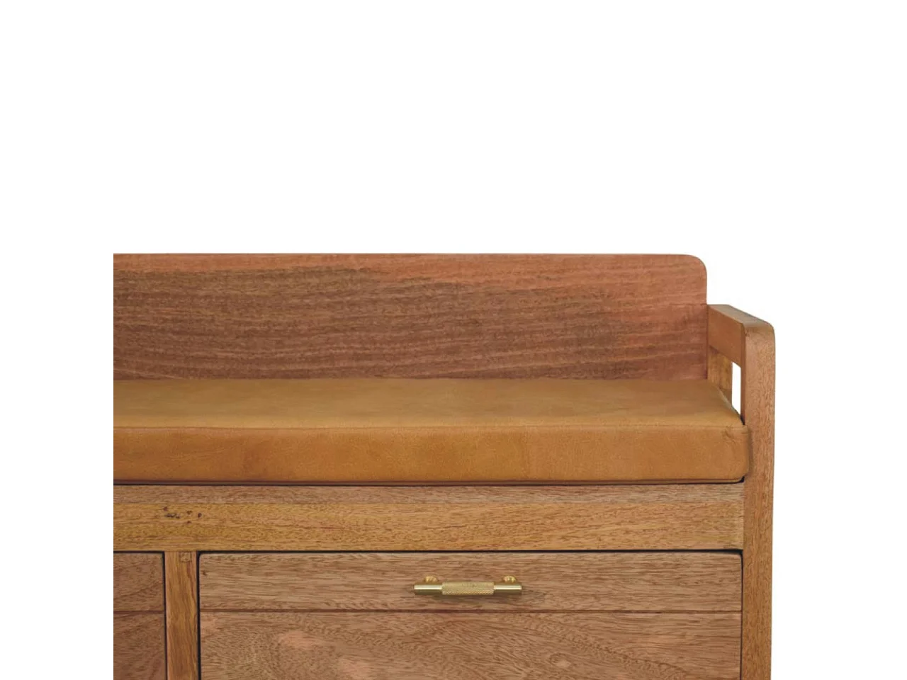 Artisan Furniture Solid Wood Oxford Oak-ish 2 Drawer Storage Bench