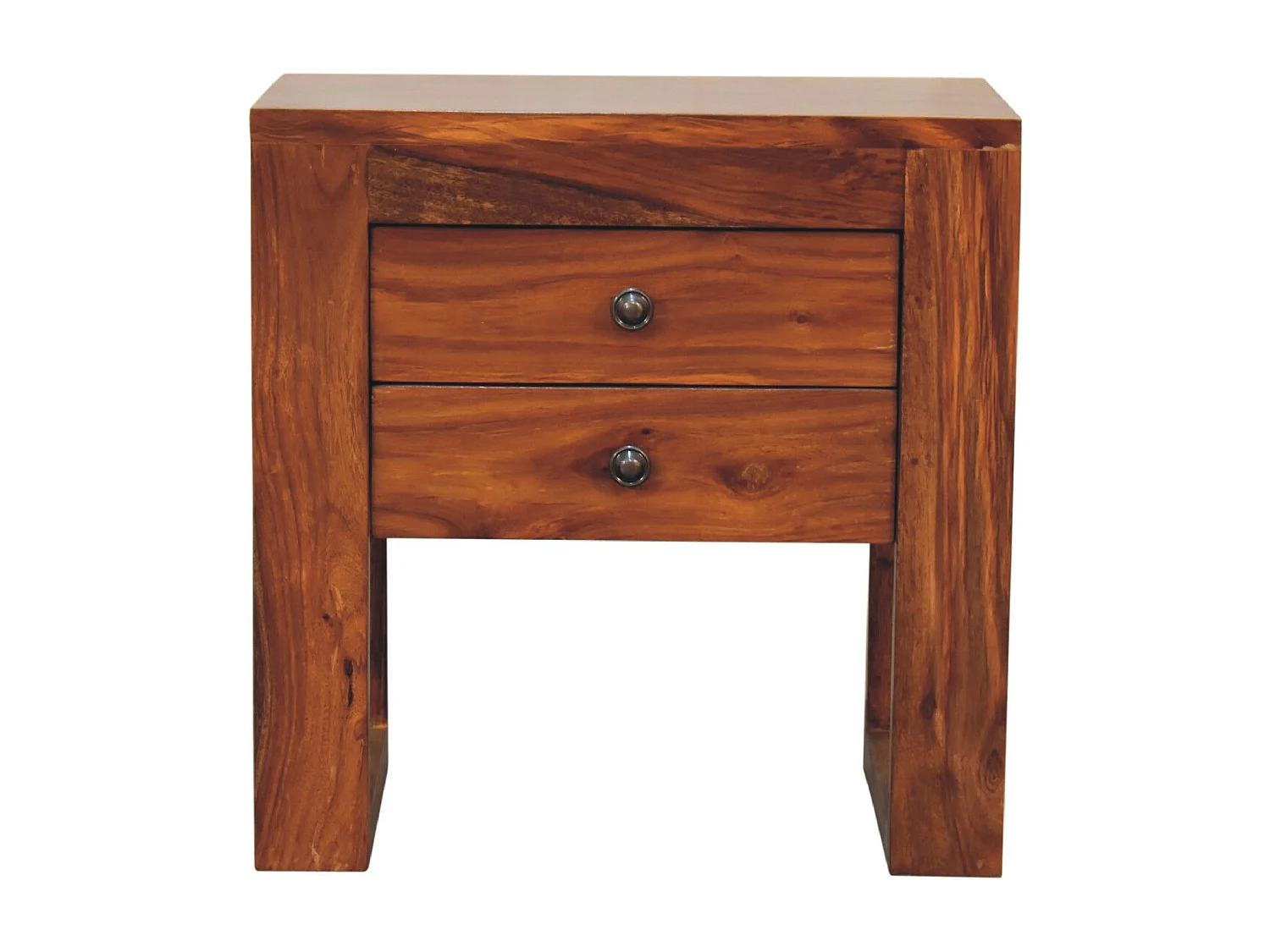 Artisan Furniture Solid Wood U-Square Honey Bedside