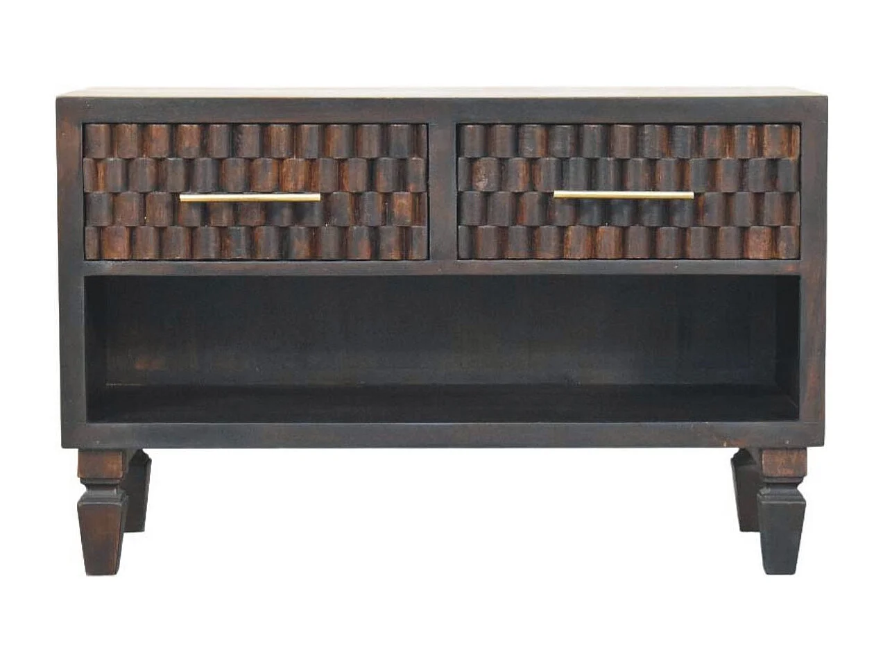 Artisan Furniture Solid Wood Cadiz Carved Shoe Storage Bench