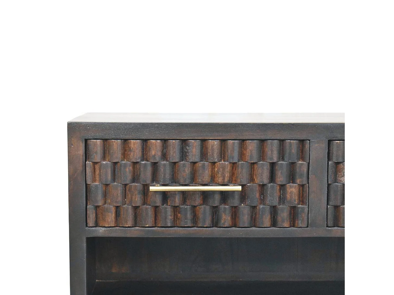 Artisan Furniture Solid Wood Cadiz Carved Shoe Storage Bench