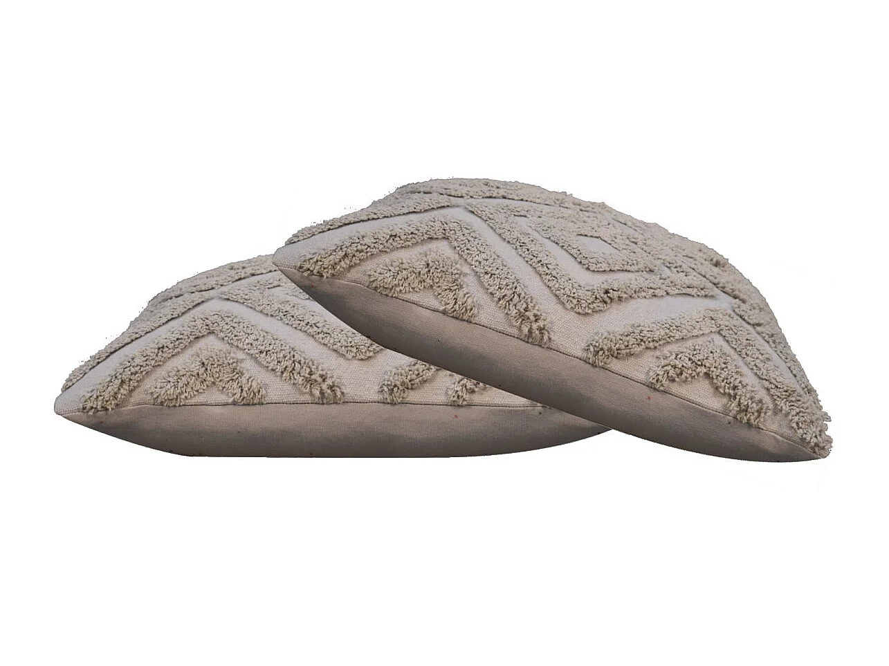 Artisan Furniture Solid Wood 2 Grey Mini Diamond Tassle Cushions