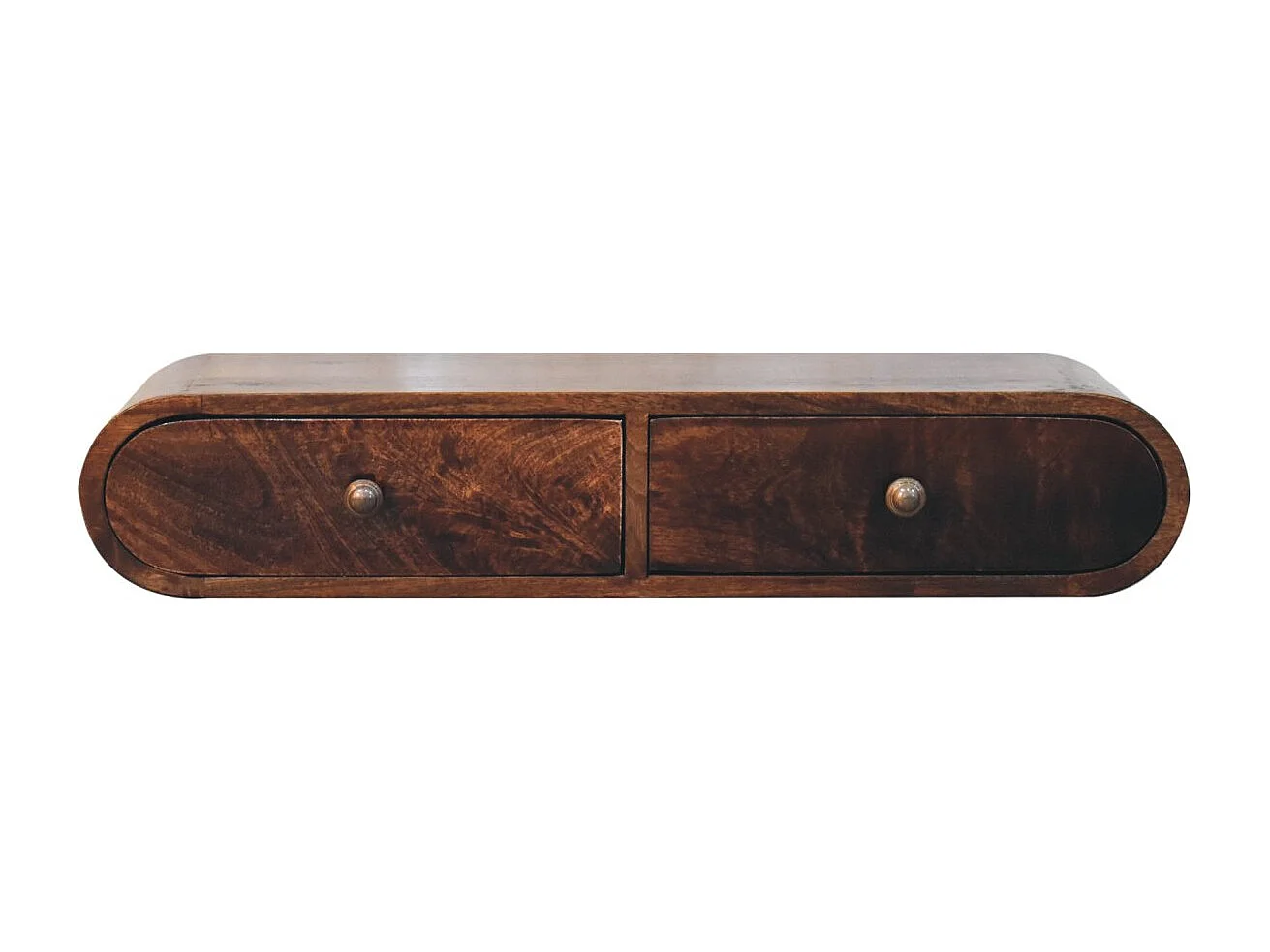 Artisan Furniture Solid Wood Wall Mounted California Walnut Console Table