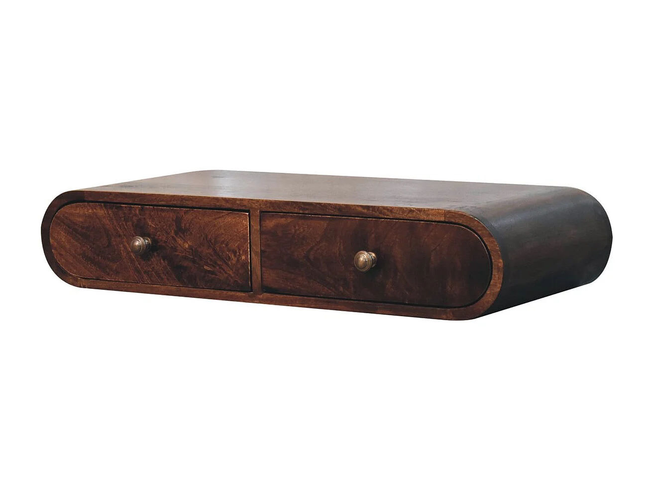 Artisan Furniture Solid Wood Wall Mounted California Walnut Console Table