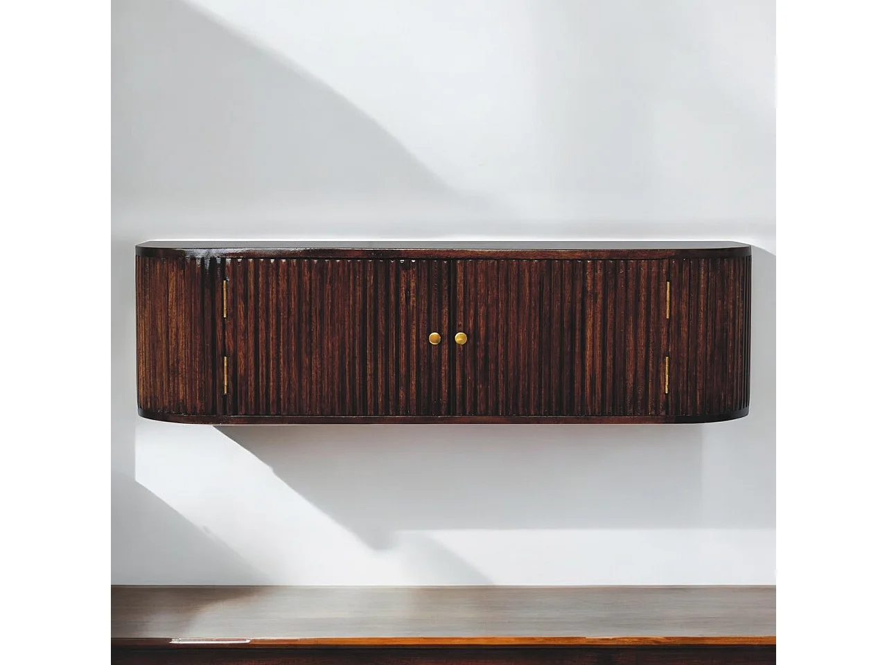 Artisan Furniture Solid Wood Chunky Chestnut Wall Mounted Console