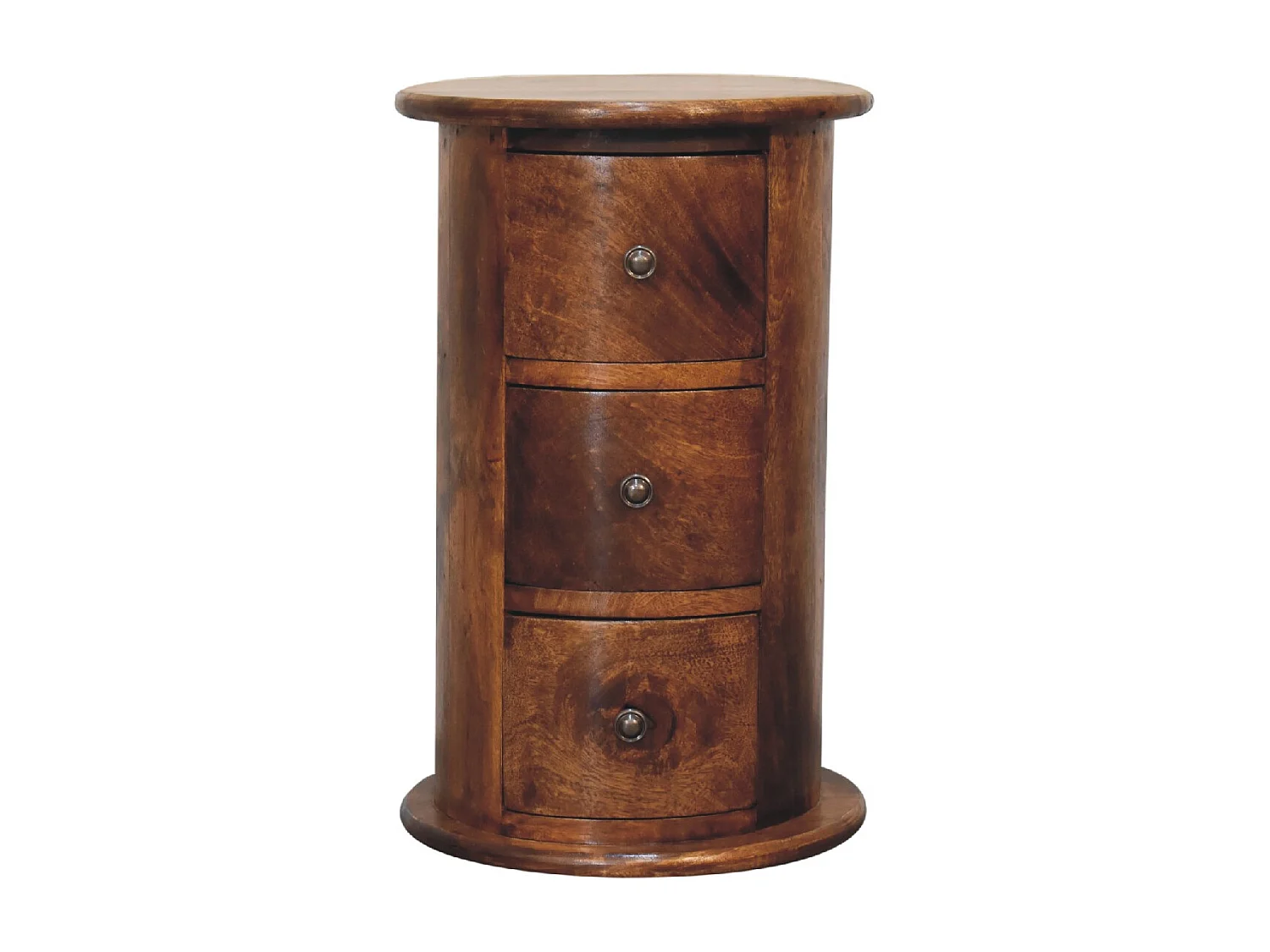 Artisan Furniture Solid Wood Mini Chestnut Drum Chest