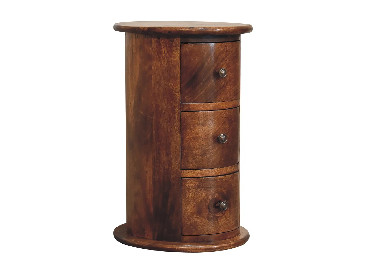 Artisan Furniture Solid Wood Mini Chestnut Drum Chest