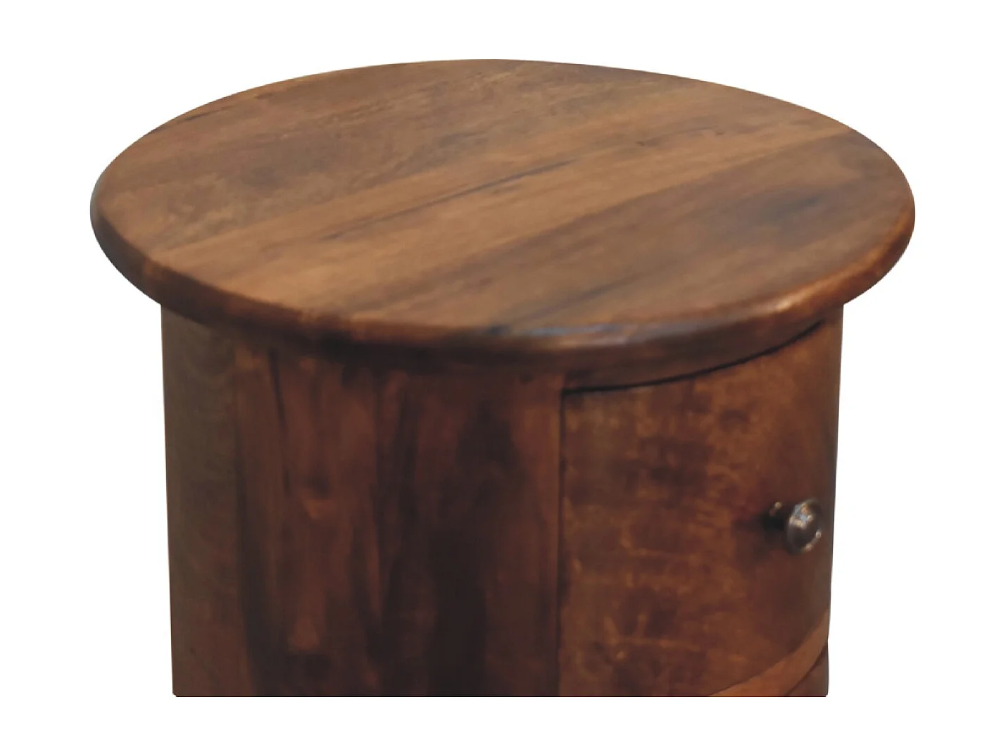 Artisan Furniture Solid Wood Mini Chestnut Drum Chest