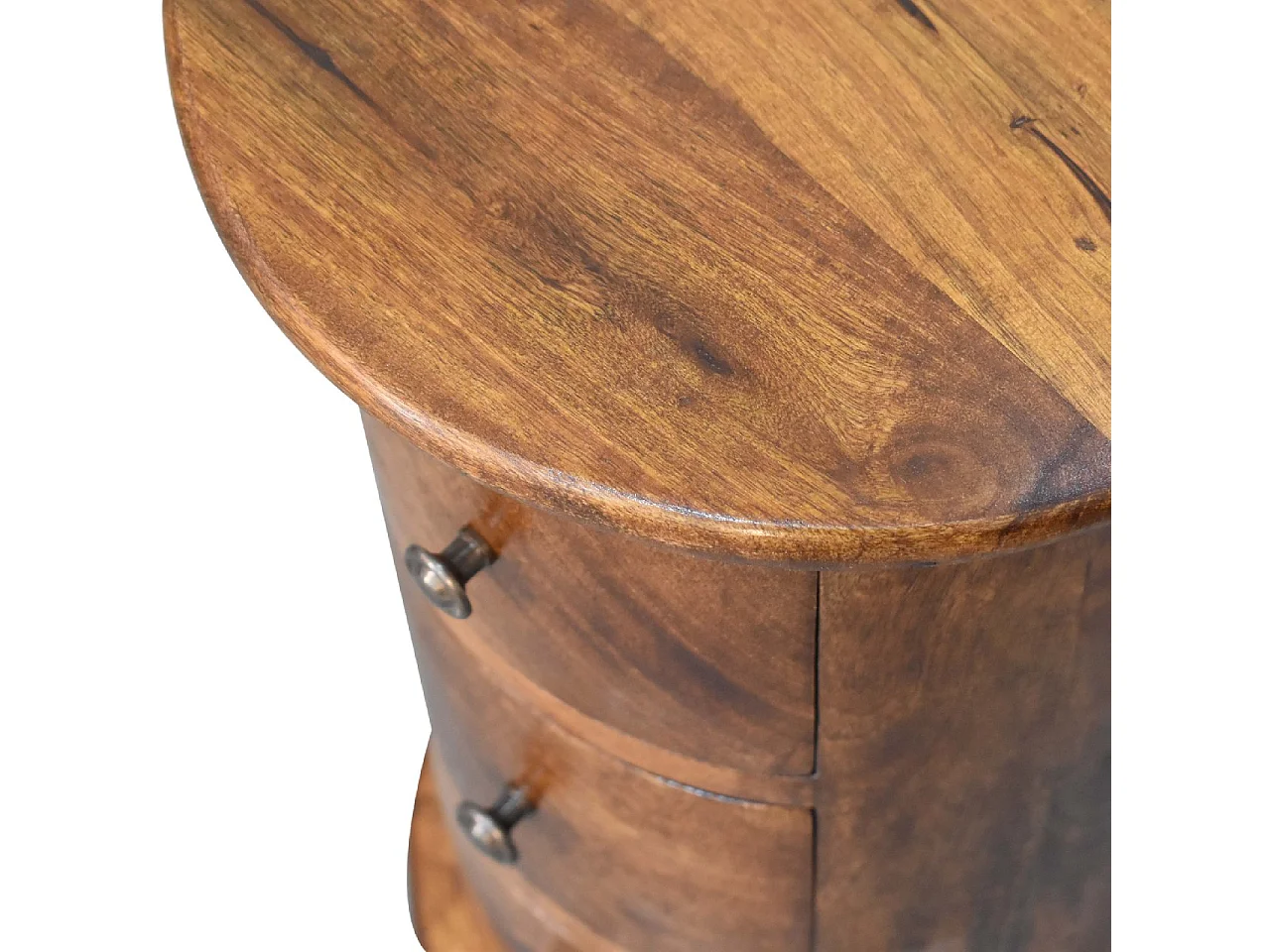 Artisan Furniture Solid Wood Mini Chestnut Drum Chest