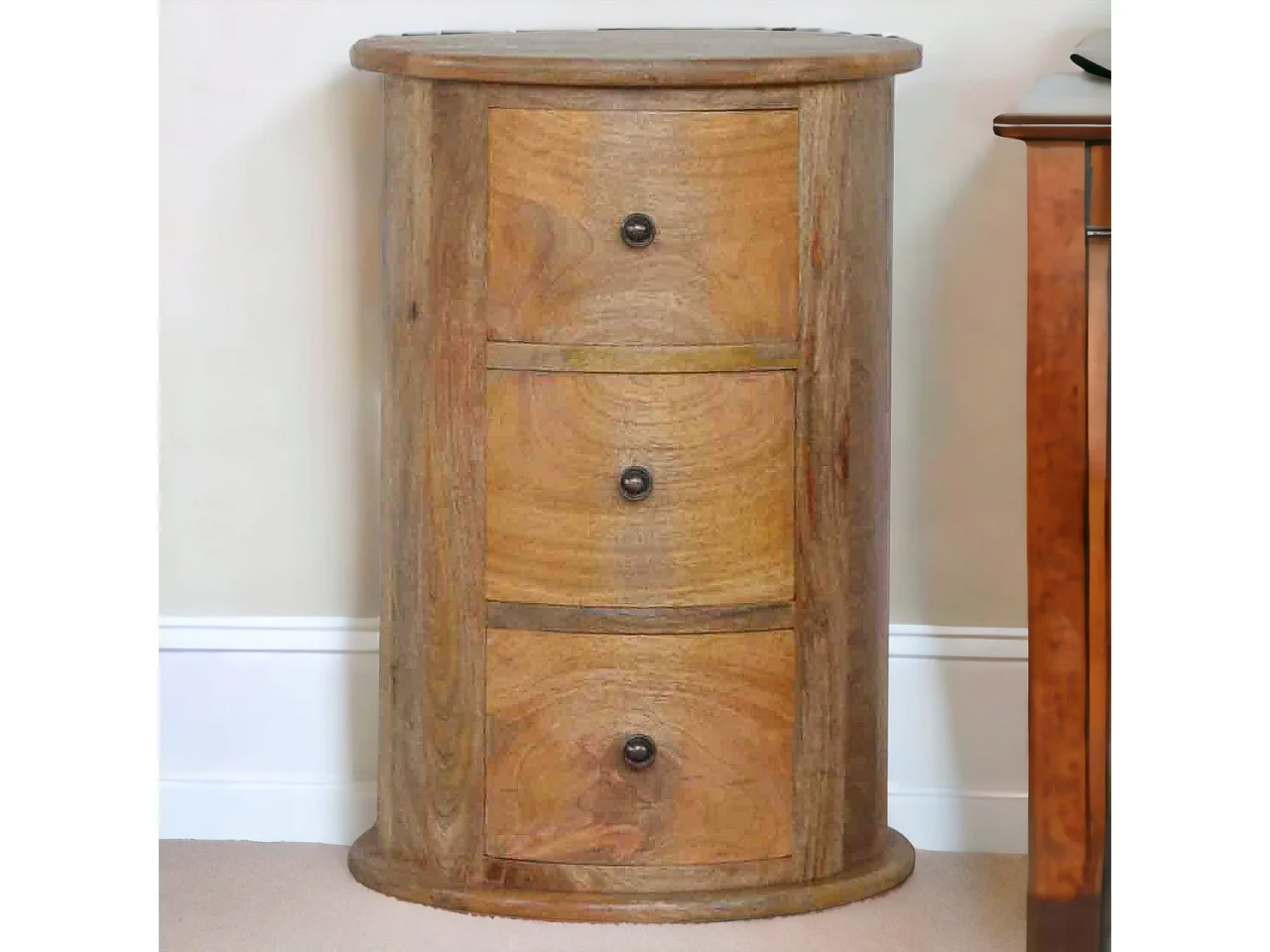 Artisan Furniture Solid Wood 3 Drawer Drum Chest