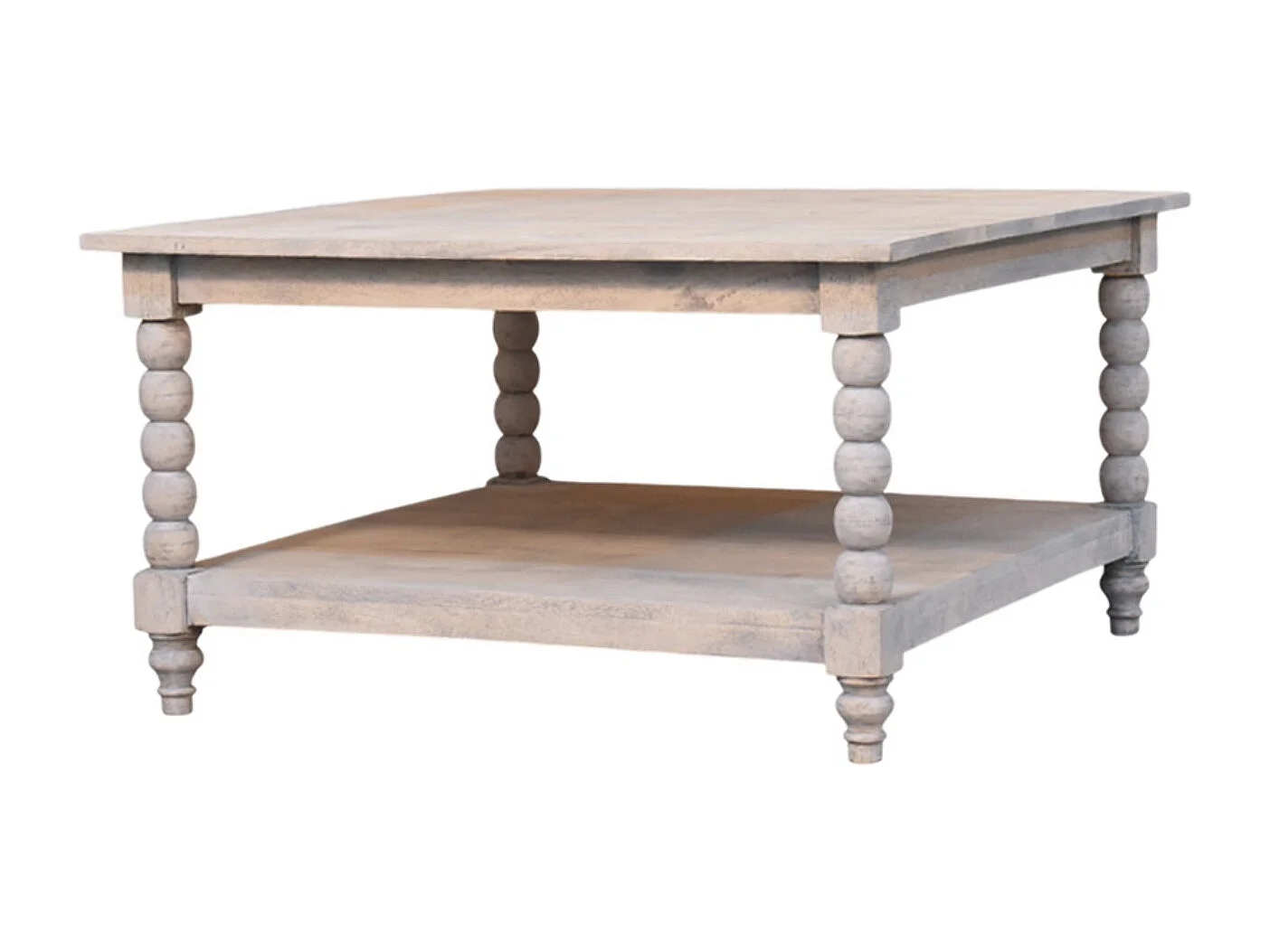 Artisan Furniture Solid Wood Spindle Acid Wash Coffee Table