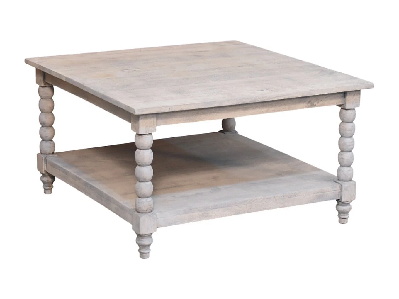 Artisan Furniture Solid Wood Spindle Acid Wash Coffee Table