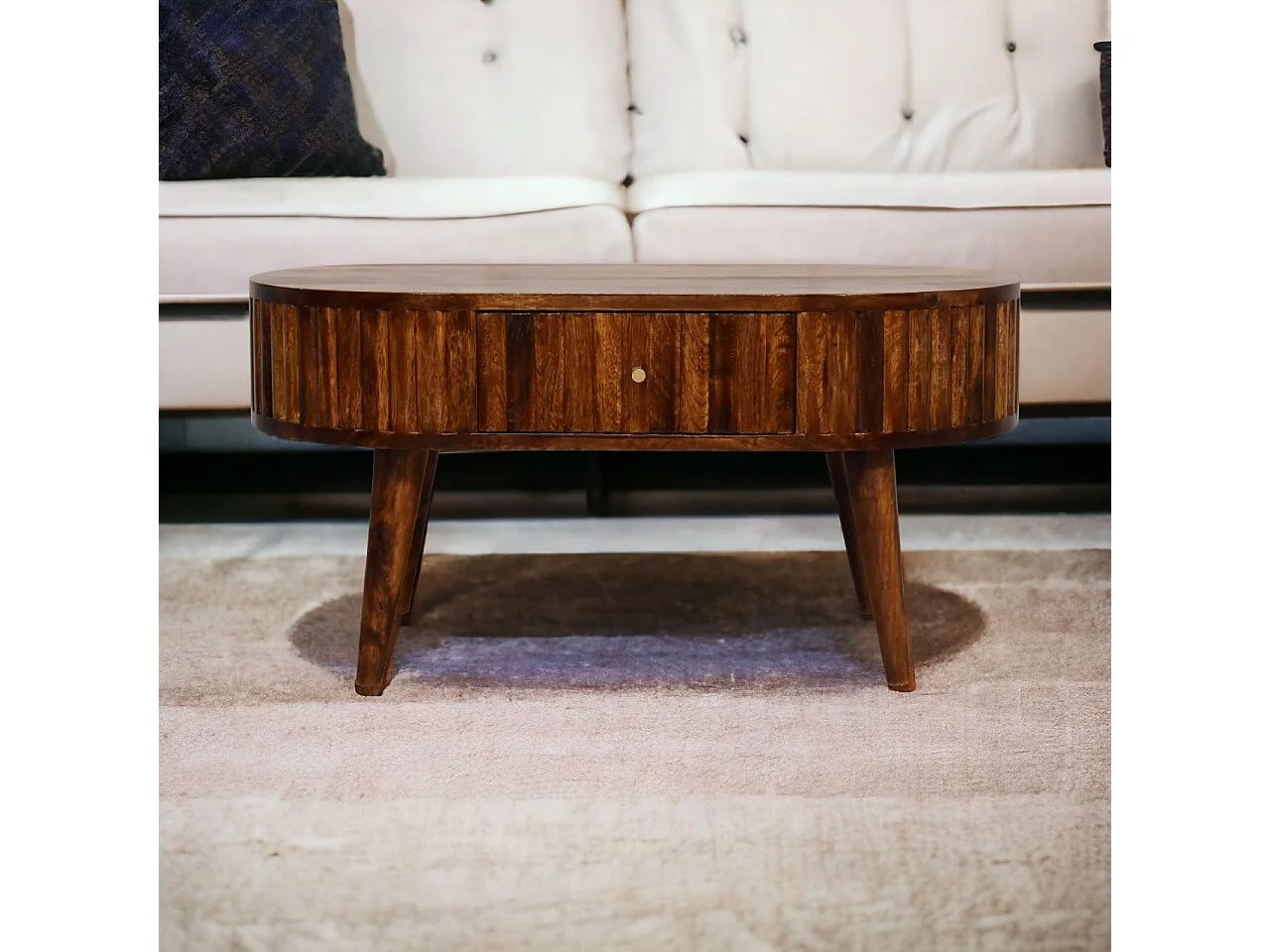 Artisan Furniture Solid Wood Stripe Chestnut Coffee Table