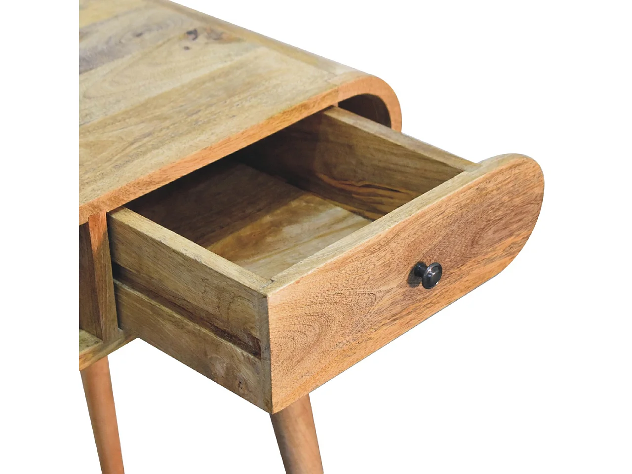 Artisan Furniture Solid Wood Curved Oak-ish Writing Desk