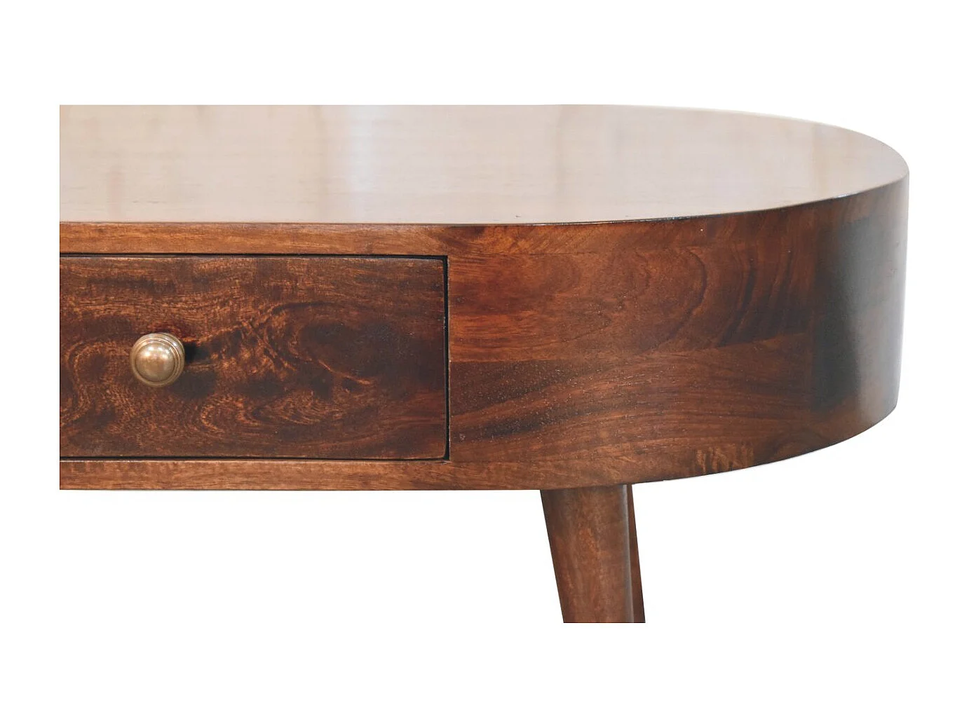 Artisan Furniture Solid Wood California Walnut Rounded Coffee Table