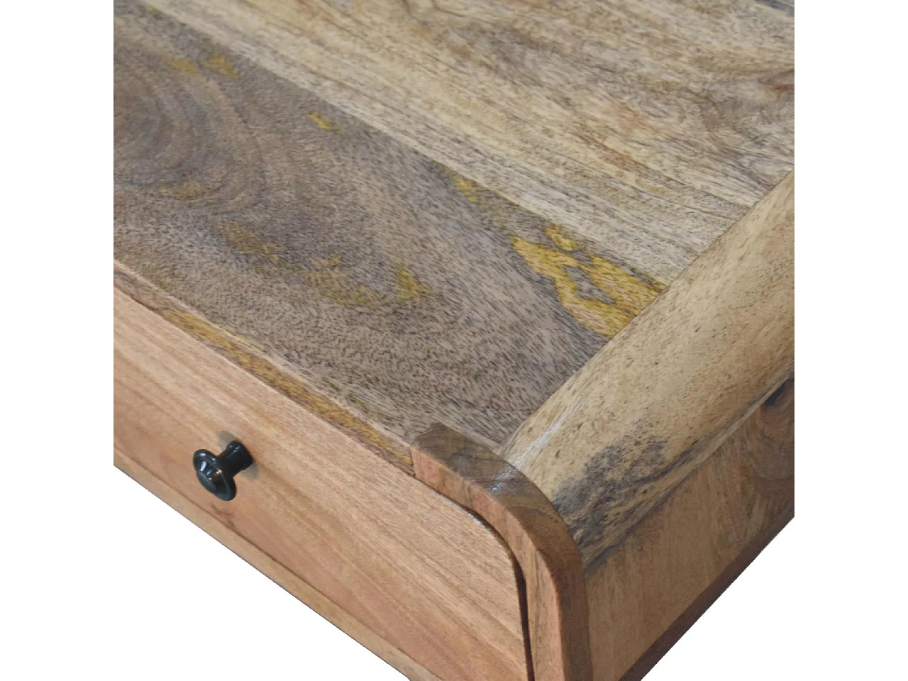 Artisan Furniture Solid Wood Curved Oak-ish Writing Desk