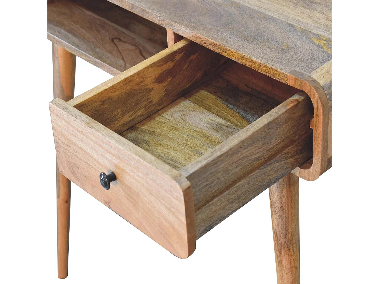 Artisan Furniture Solid Wood Curved Oak-ish Writing Desk