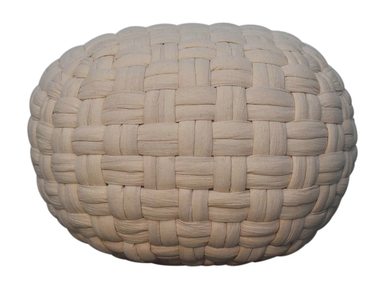 Artisan Furniture Solid Wood White Tube Pouffe