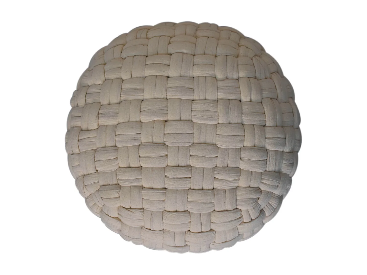 Artisan Furniture Solid Wood White Tube Pouffe