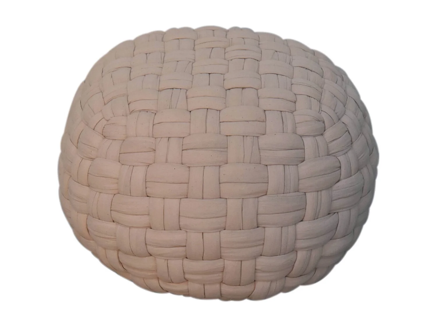 Artisan Furniture Solid Wood Tube Pouffe Cream