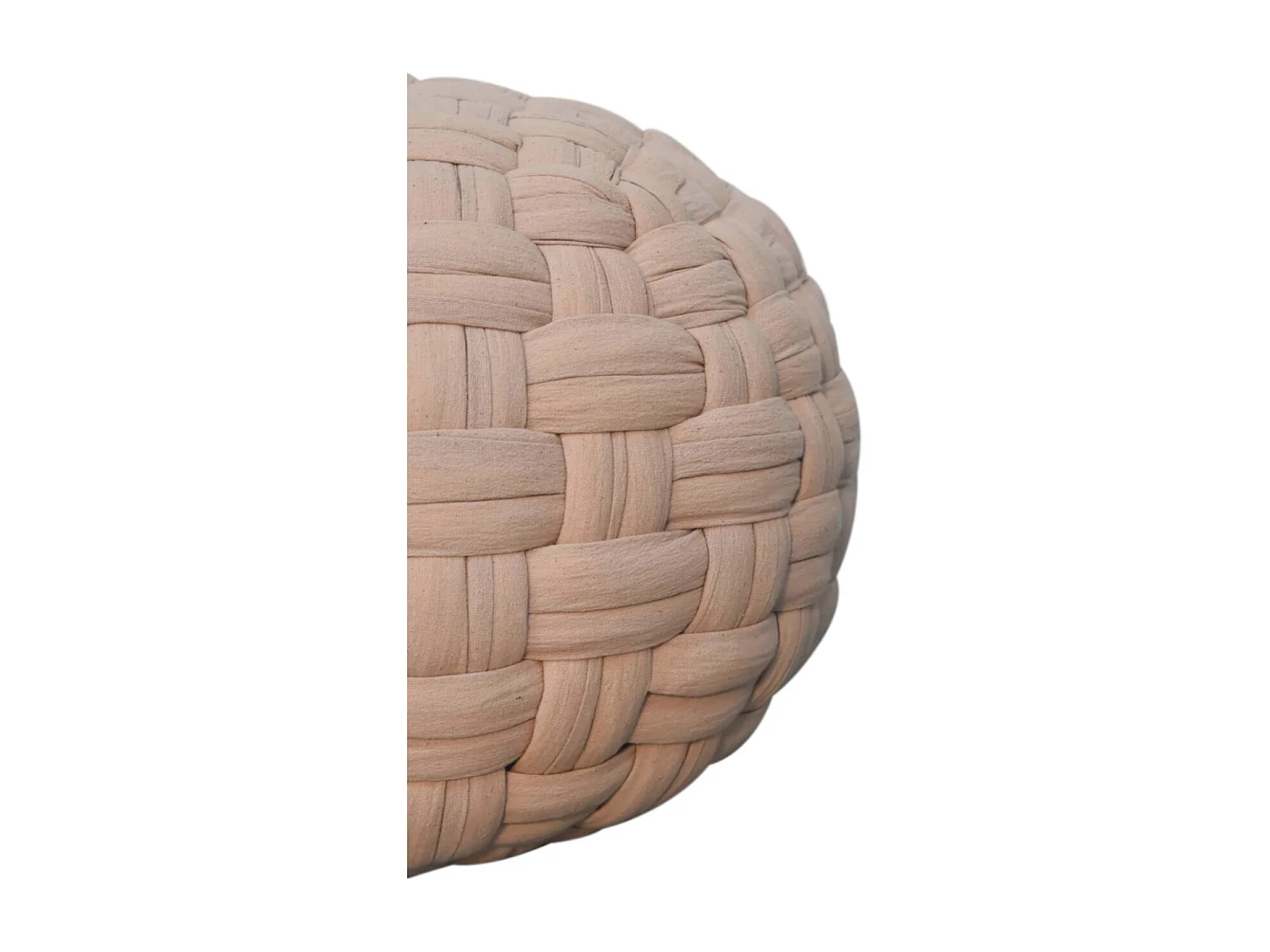 Artisan Furniture Solid Wood Tube Pouffe Cream