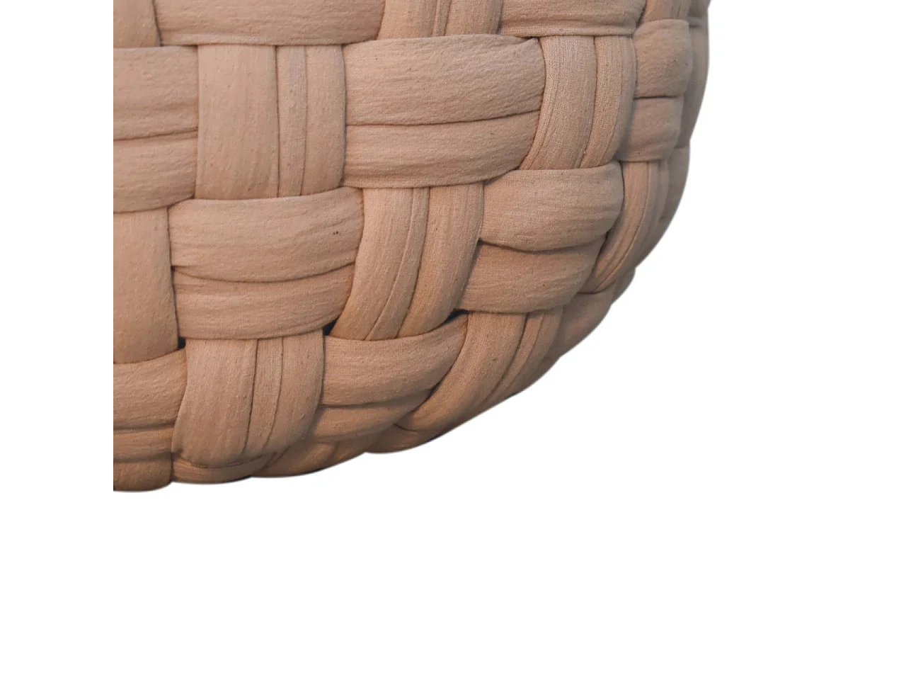 Artisan Furniture Solid Wood Tube Pouffe Cream