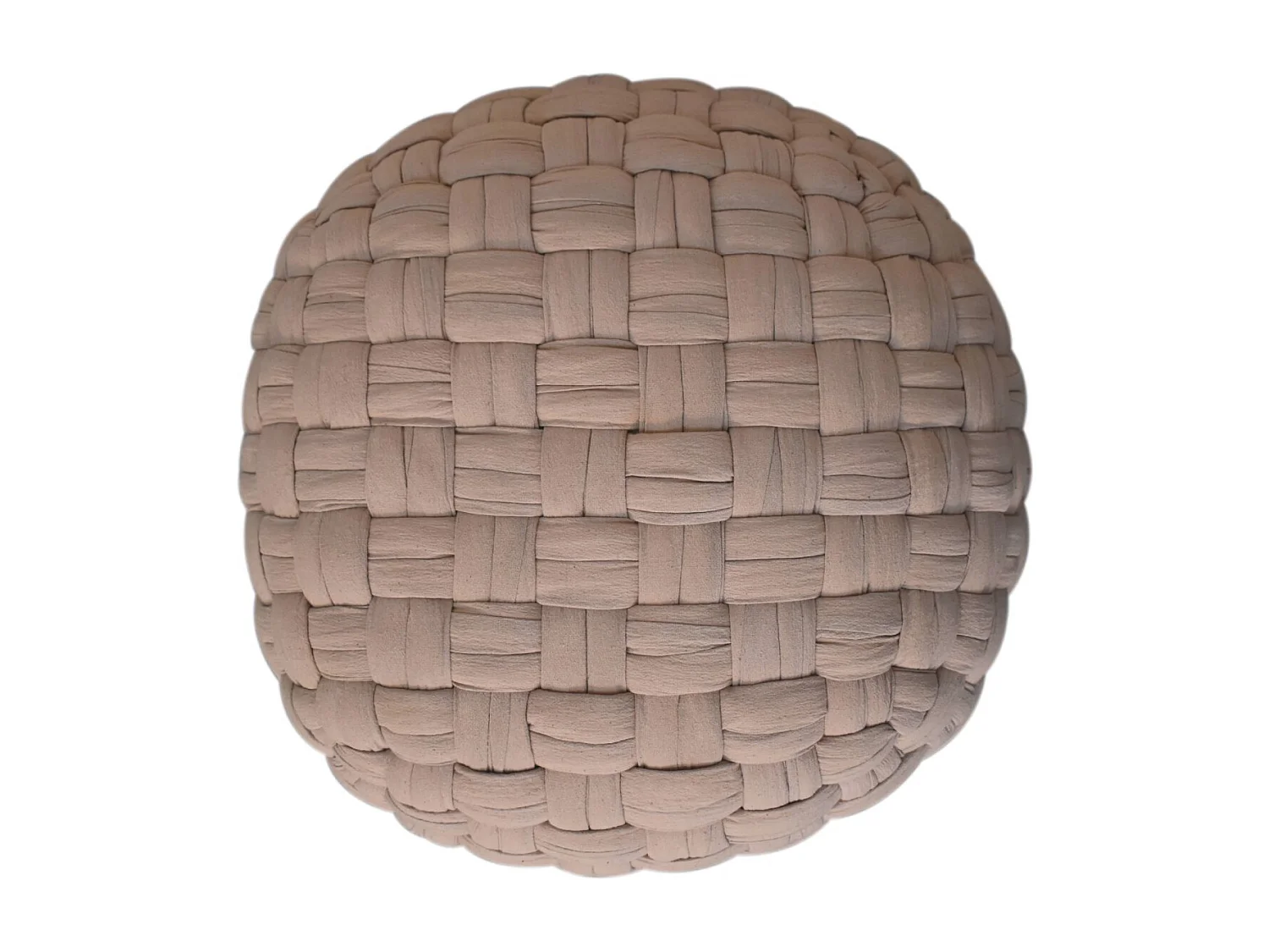 Artisan Furniture Solid Wood Tube Pouffe Cream
