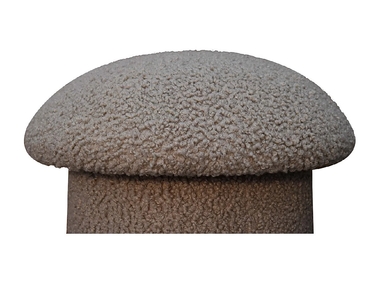 Artisan Furniture Solid Wood Mud Boucle Mushroom Footstool