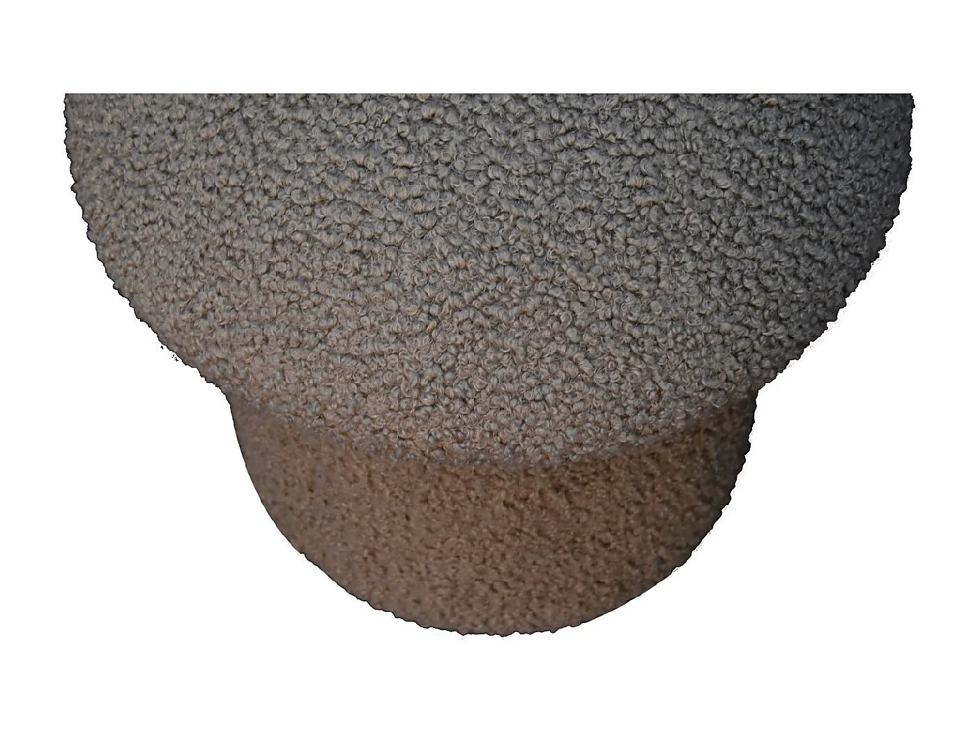 Artisan Furniture Solid Wood Mud Boucle Mushroom Footstool