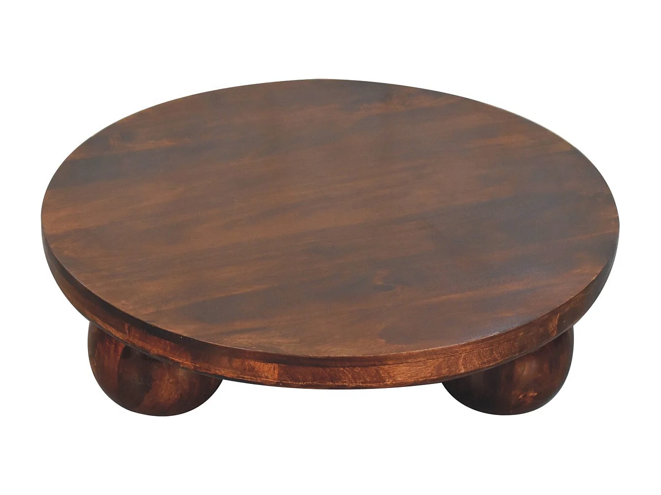 Artisan Furniture Solid Wood California Walnut Central Table with Ball Feet