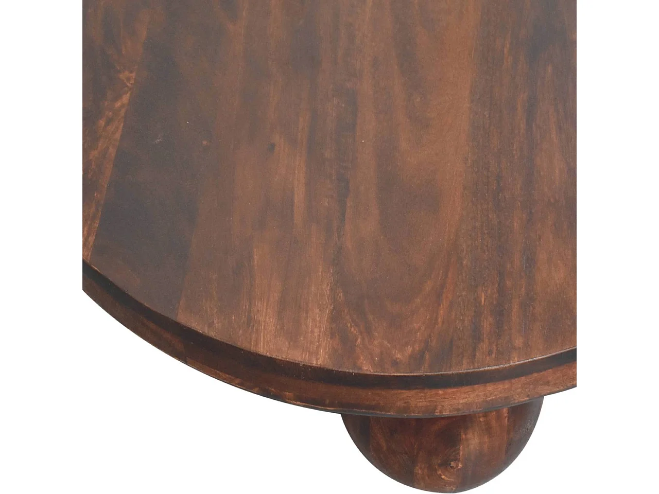 Artisan Furniture Solid Wood California Walnut Central Table with Ball Feet