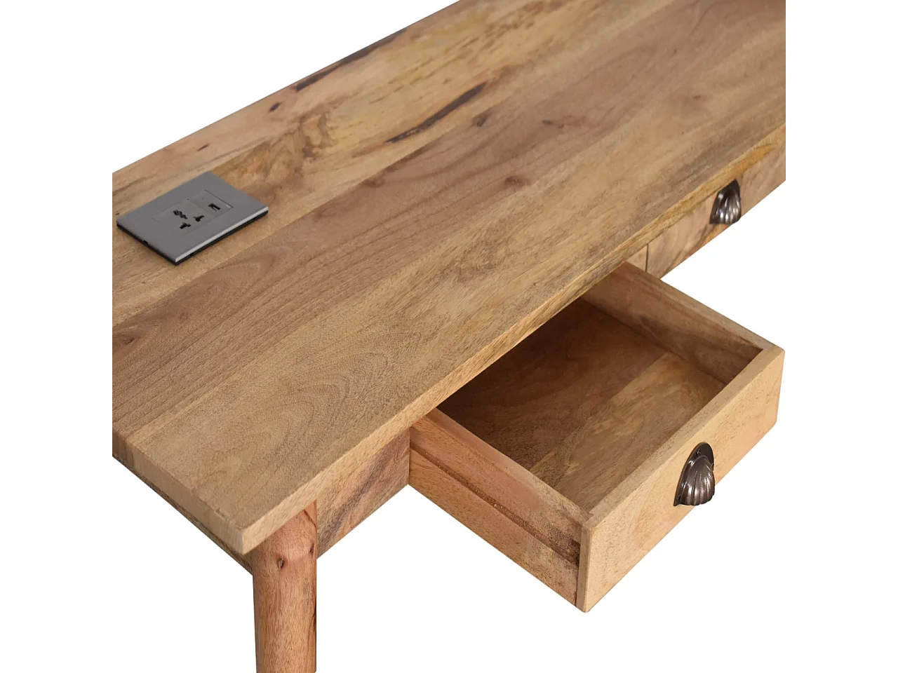 Artisan Furniture Solid Wood 2 Drawer Cable Writing Desk