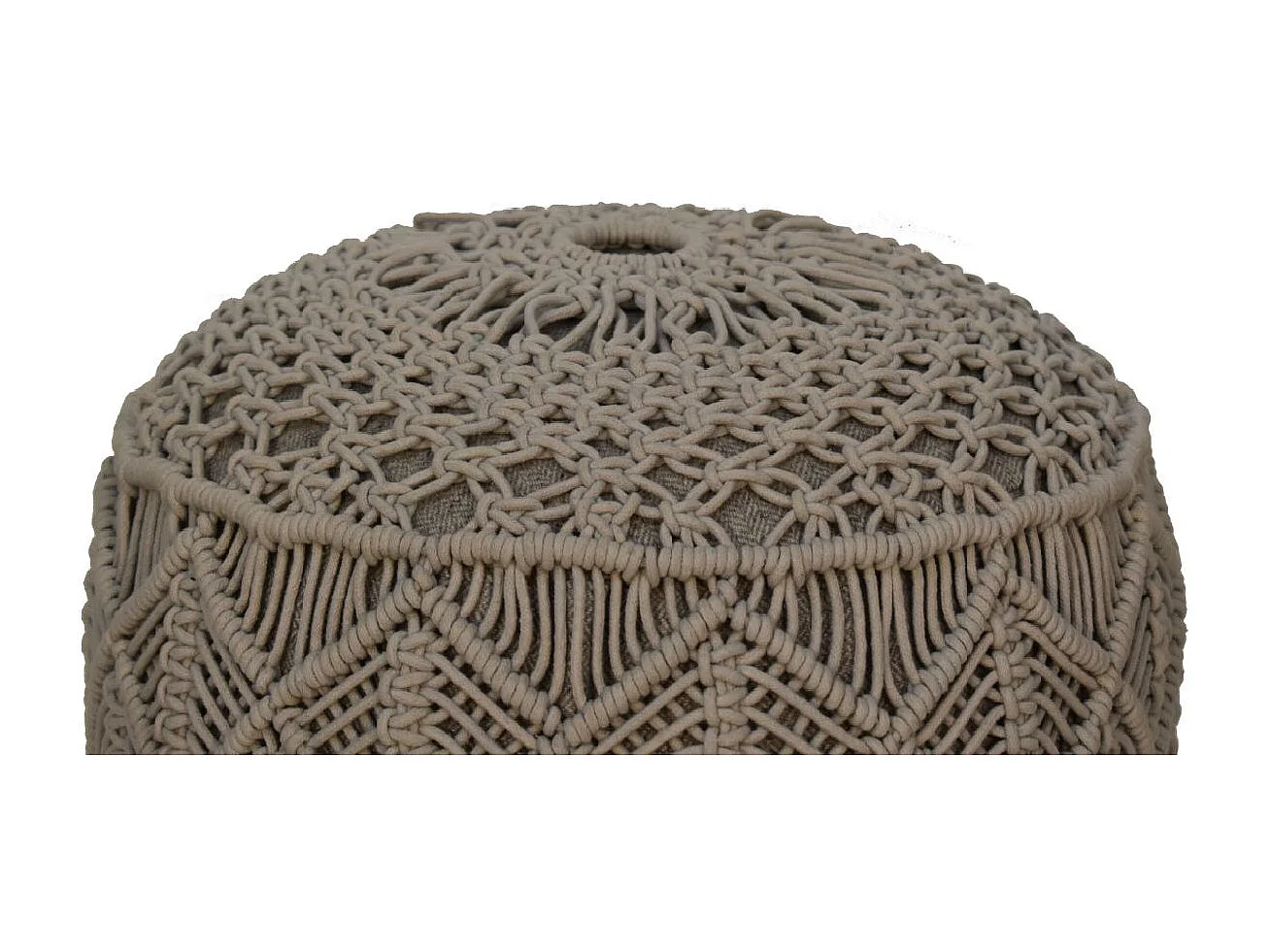 Artisan Furniture Solid Wood Crotchet Grey Footstool
