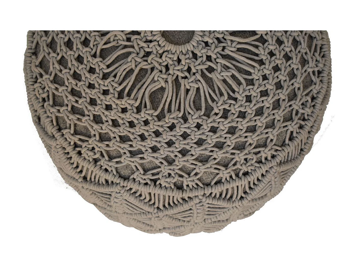 Artisan Furniture Solid Wood Crotchet Grey Footstool