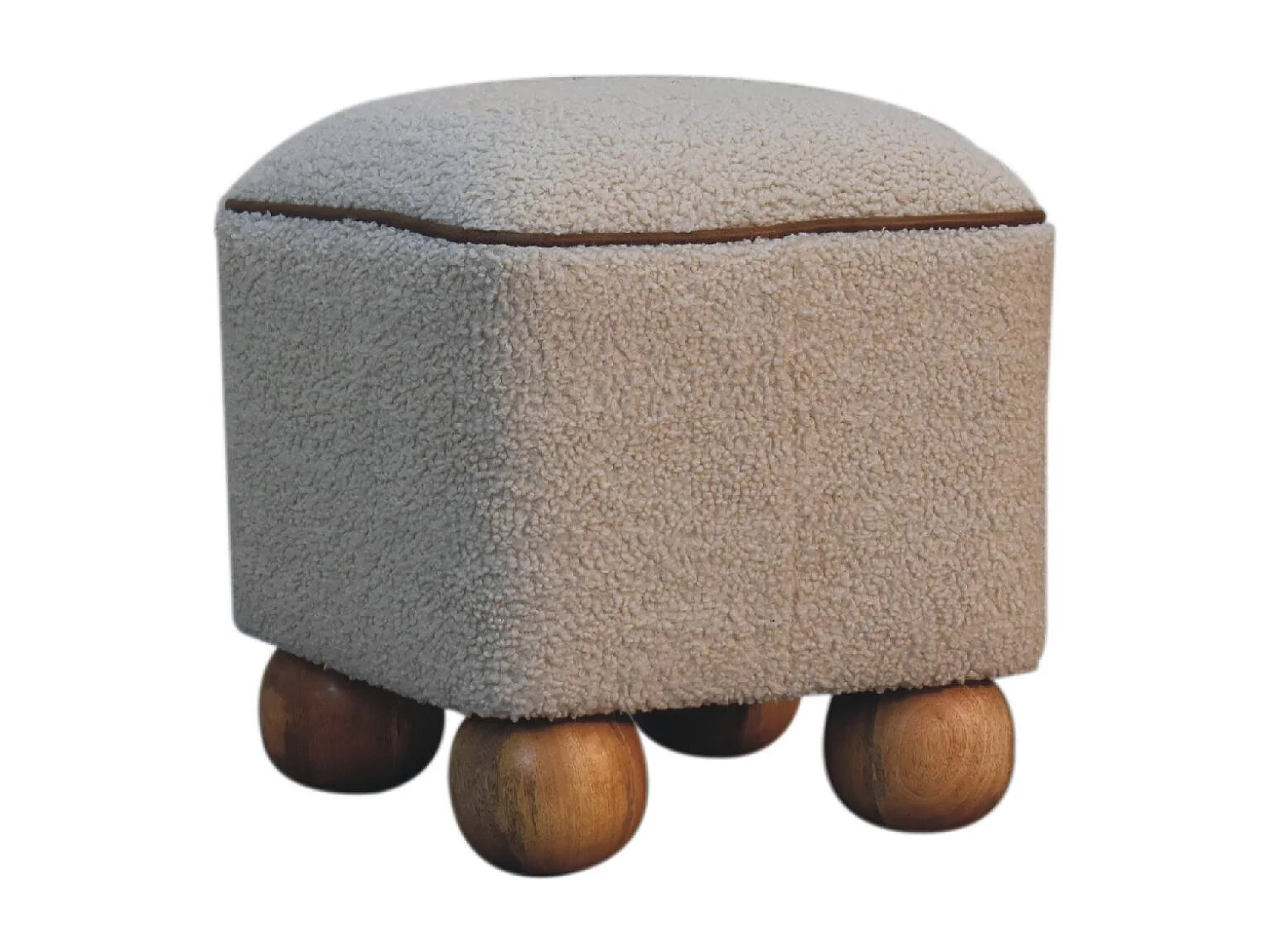 Artisan Furniture Solid Wood Serenity Footstool with Ball Feet
