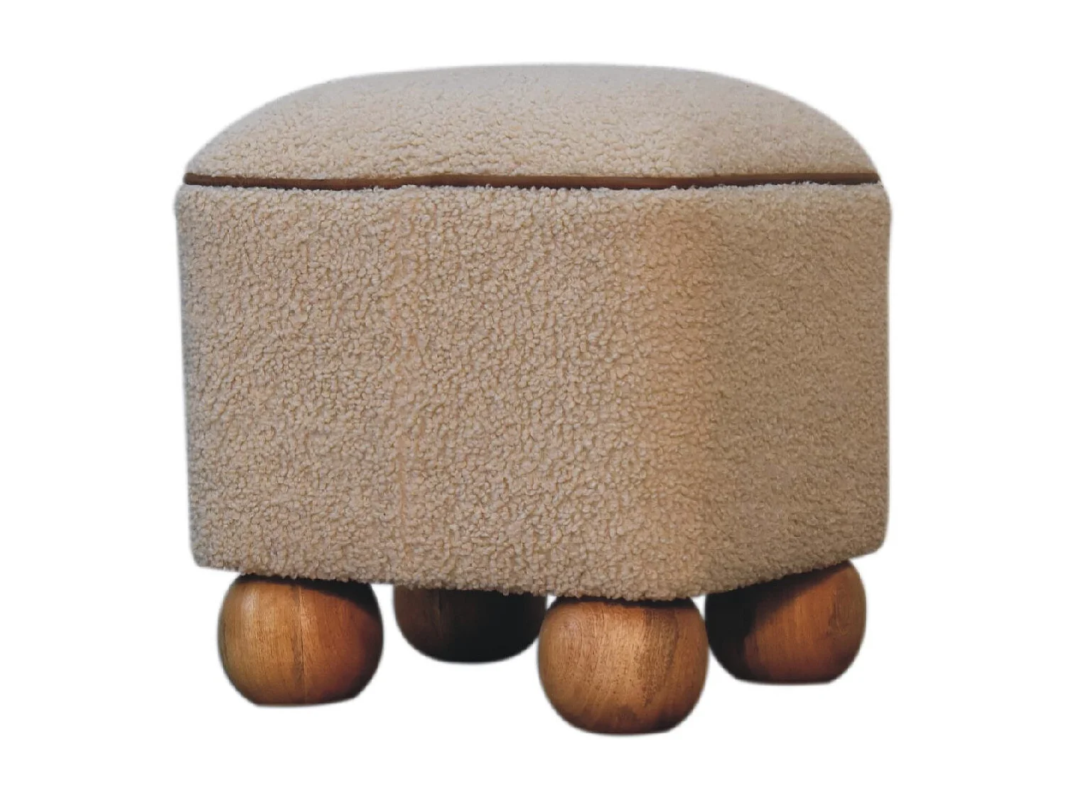 Artisan Furniture Solid Wood Serenity Footstool with Ball Feet