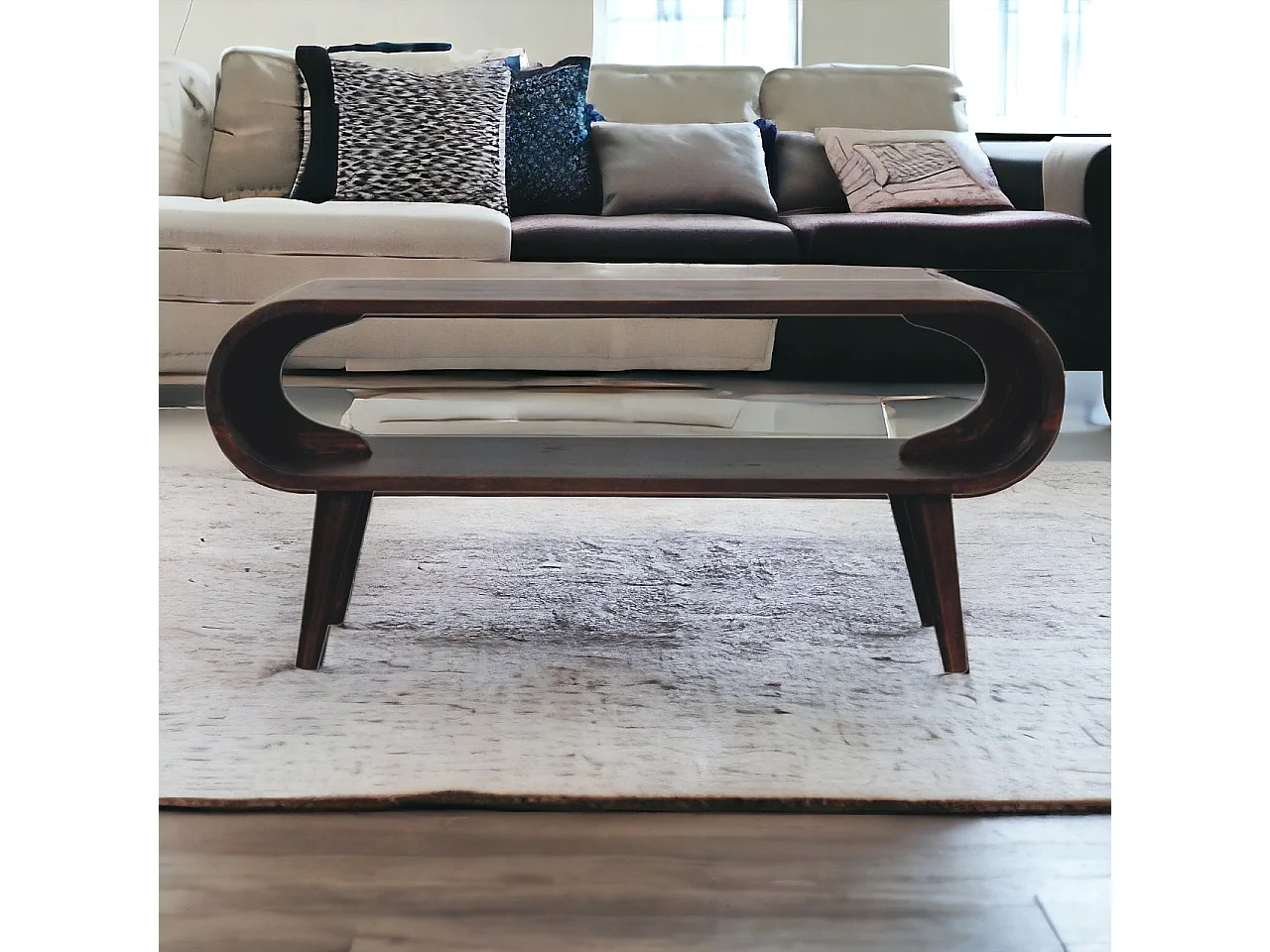 Artisan Furniture Solid Wood Amaya Light Walnut Coffee Table