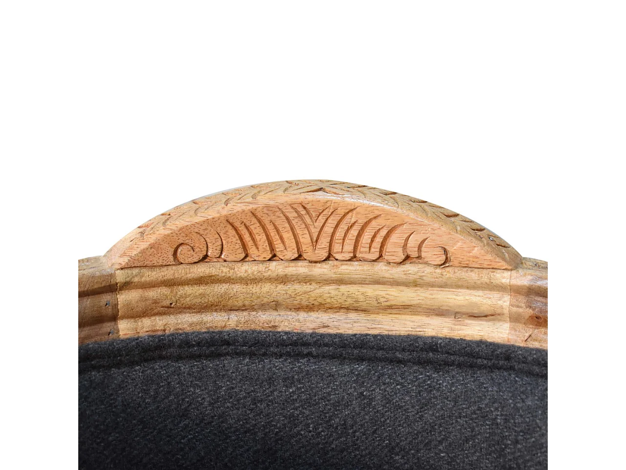 Artisan Furniture Solid Wood Carved Battleship Tweed Pet Bed