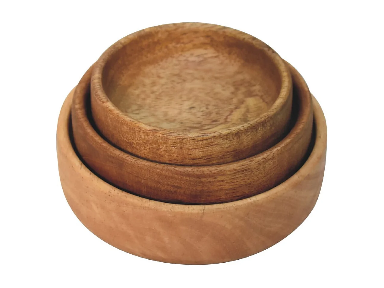 Artisan Furniture Solid Wood Solid Wood Fruit Bowl Set of 3