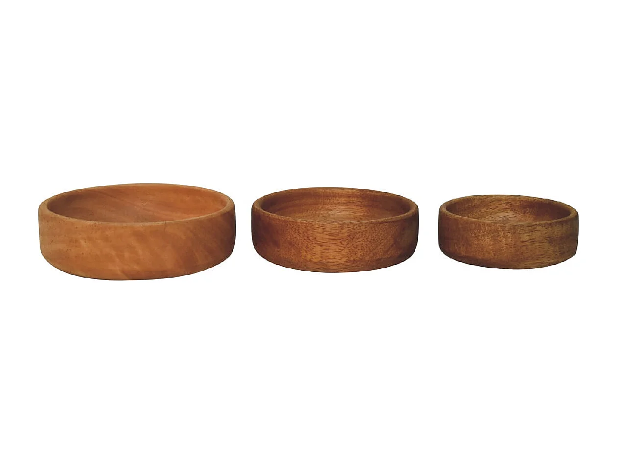 Artisan Furniture Solid Wood Solid Wood Fruit Bowl Set of 3