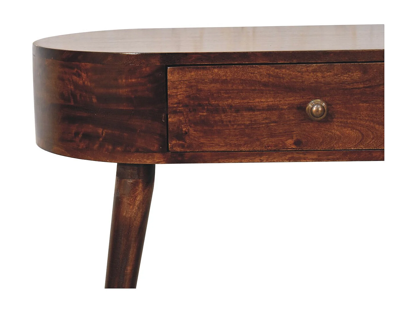Artisan Furniture Solid Wood California Walnut Rounded Small Console Table