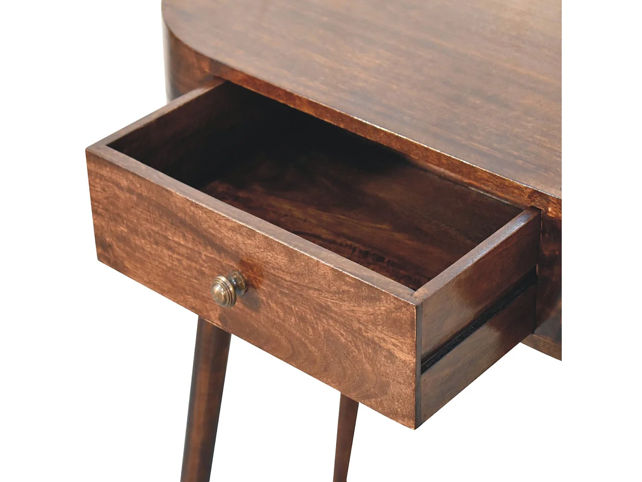 Artisan Furniture Solid Wood California Walnut Rounded Small Console Table