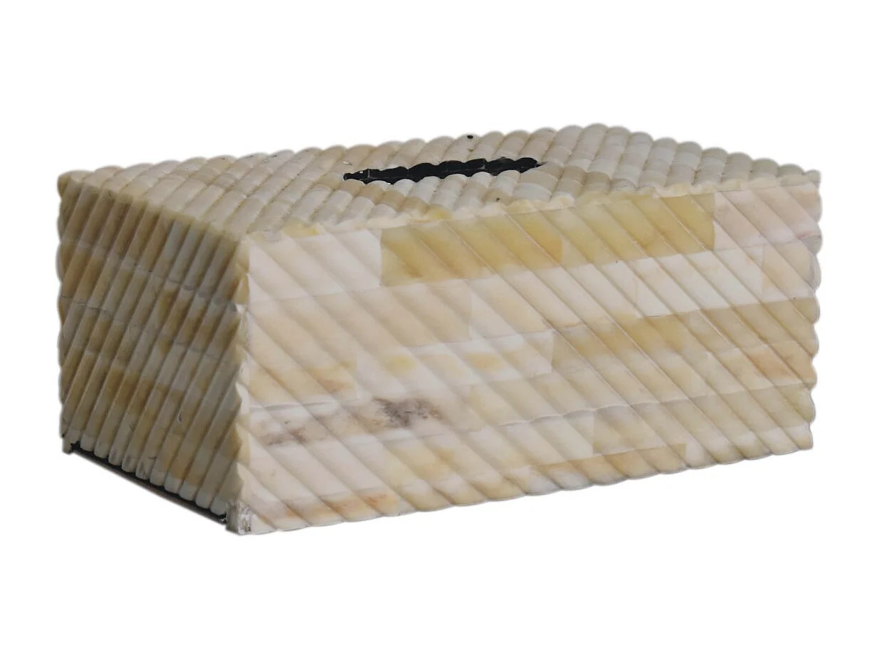Artisan Furniture Solid Wood Bone Inlay Tissue Box