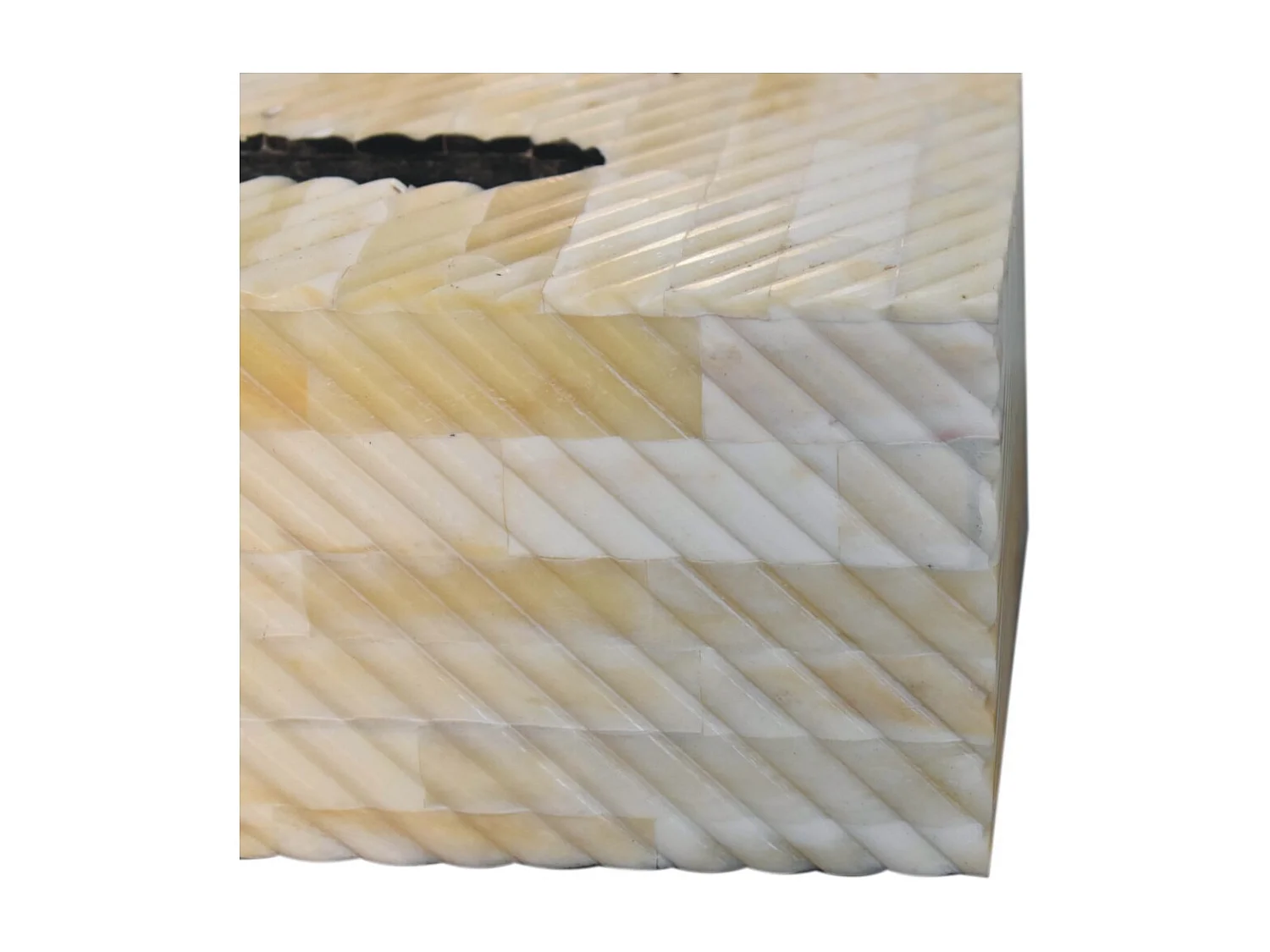 Artisan Furniture Solid Wood Bone Inlay Tissue Box